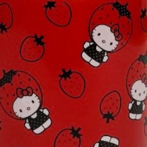 Sanrio Hello Kitty I Love Strawberries 18 oz. Large Ceramic Tea Coffee Mug - Picture 6 of 8